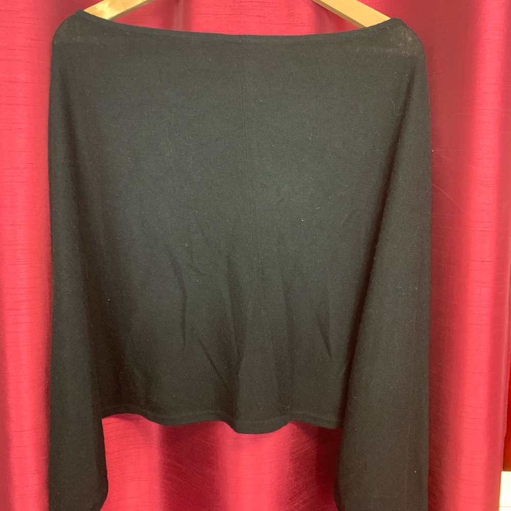 Black Cashmere Poncho